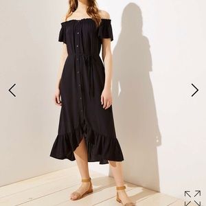 Off the shoulder midi dress